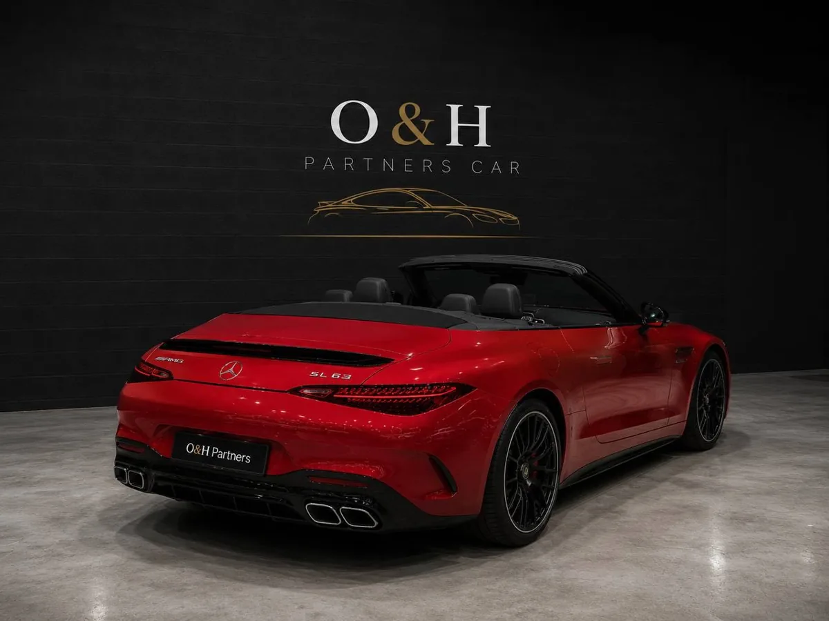 Red Mercedes-AMG SL 63 Roadster presented for French Riviera rental enquiries